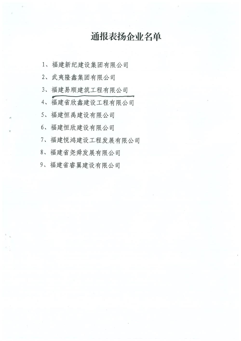 轉(zhuǎn)南平市住房和城鄉(xiāng)建設局文件（南建筑（2017）30號）關(guān)于對參與精準扶貧作出貢獻的企業(yè)予以通報表揚的通知