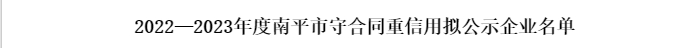 易順建工集團(tuán)有限公司榮獲“2022-2023 年度福建省守合同重信用企業(yè)”稱號(hào)